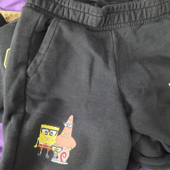 Puma Kids Black SpongeBob Jogger Set Sz 7/8 Y - Picture 16 of 16